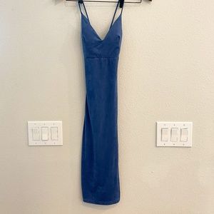 Blue Suede Dress Size XSMALL  G by GUESS